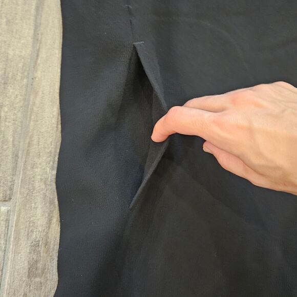 Angelo Tarlazzi Paris Dress Size 10 Collared 3/4 Pleated Sleeves Pockets Shift - Picture 6 of 13